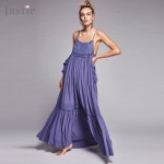 Jastie Sun Drenched Elsewhere Boho Maxi Dress Women Hollow Embroidery Long Dresses Ruffles Hem Vestidos De Fiesta