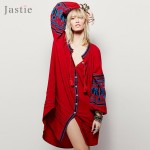 Jastie Vintage Embroidery Boho Dress Plus Size Women Dresses Lantern Sleeve Loose Beach Mini Dress Chic Casual Feminino Vestidos