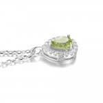 JewelryPalace Pear 0.8ct Natural Peridot 925 Sterling Silver Solitaire Pendant Necklace 18 Inches Women Accessories 2016 Trendy