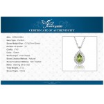 JewelryPalace Pear 0.8ct Natural Peridot 925 Sterling Silver Solitaire Pendant Necklace 18 Inches Women Accessories 2016 Trendy