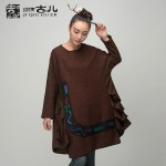 Jiqiuguer Ladies Long sleeve Wool Jackets Ethnic Autumn Winter Coats Appliqued Woolen Coats Woolen Outerwear G154Y008