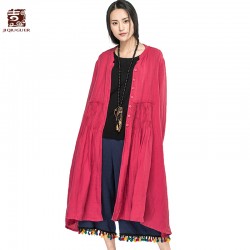 Jiqiuguer Women's Long Sleeve Solid Cotton Blouses With Single Breast Early Autumn Long Blouse For Women G163Y008