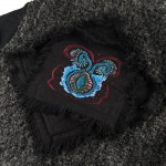 Jiqiuguer Womens Autumn Winter jackets Long sleeve embroidered Woolen Short Jackets winter jacket women plus size G154Y011