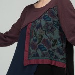 Jiqiuguer long-sleeve basic color block patchwork dress in one-piece dress100 percent ethnic maxi Loose vintage dresses G154Y004