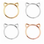 Jisensp 2017 New Fashion Accessories Jewelry Rings Lovely kitty Cat Ear Rings for Women Wedding and Party Gifts R090