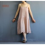 Johnature Women Dress Cute Solid Colour Cute 2017 Summer New Casual Sleeveless Hollow Out Spaghetti Strap Mori Girl Fold Dresses