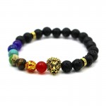 Joyme New 7 Chakra Bracelet Men Black Lava Healing Balance Beads Reiki Buddha Prayer Natural Stone Yoga Bracelet For Women