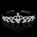Joyme New Silver Crystal Rhinestone Pearls Hairbands For Women Bridal Wedding Hair Accessories Tiara Headbands Crown Hairwear