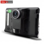 Junsun 7 inch Car GPS Navigation Android 4.4 DVR Radar Detector with GPS Navigator 16GB Russia Navitel map vehicle sat nav