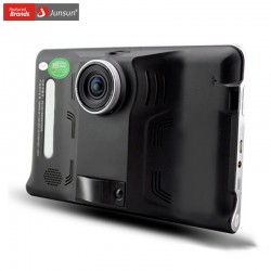 Junsun 7 inch Car GPS Navigation Android 4.4 DVR Radar Detector with GPS Navigator 16GB Russia Navitel map vehicle sat nav