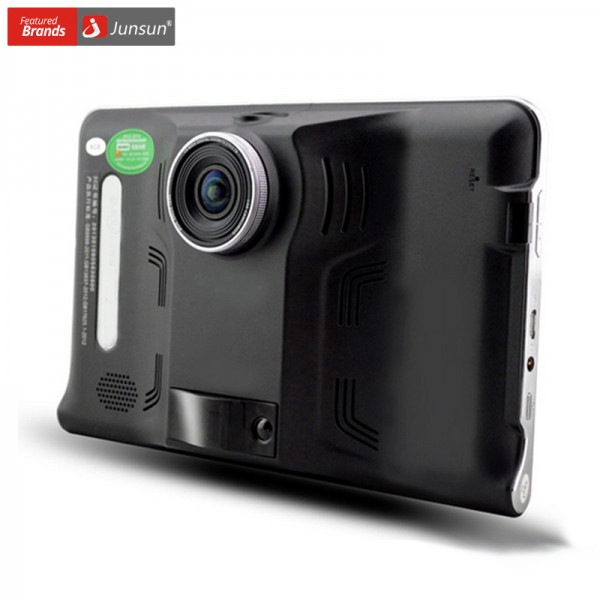 Junsun 7 inch Car GPS Navigation Android 4.4 DVR Radar Detector with GPS Navigator 16GB Russia Navitel map vehicle sat nav