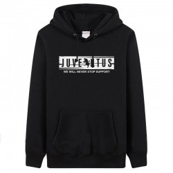 Juventus sweatshirt autumn and winter loose plus size backand outerwear fans plus velvet thickening pullover hoody free shipping