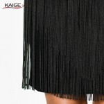 KAIGE NINA  Sexy tassel clubwear Nightclubs dresses black color sleeveless women's sexy dress Hot Sale New  2232