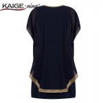 KAIGE .nina New  Summer Style Women Vintage Dress Diamonds Decor Floral Print Casual Loose Chiffon Dresses 815#-1