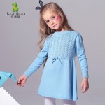 KAMIWA 100% Cotton Girls Dresses Long Sleeve Sweaters Baby Girls Clothing T-Shirts Kids Clothes Tees Children's Pullovers Tops