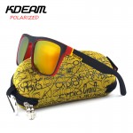 KDEAM Polarized Sunglasses Men Sport Eyewear Brand Designer Driving Oculos De Sol Reflective Coating UV400 With Case KD156