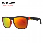 KDEAM Polarized Sunglasses Men Sport Eyewear Brand Designer Driving Oculos De Sol Reflective Coating UV400 With Case KD156