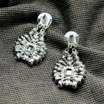 KISS ME Statement Trendy Jewelry Elegant Shiny Resin Stone Blue Plant Stud Earrings Factory Wholesale