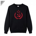 KOLVONANIG Winter Dress Hoodies Men Hip Hop CCCP Soviet Union Sickle Print Hoody Men's Sportswear Sweatshirt Plus Size Pullover