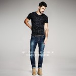KUEGOU 2017 Summer Mens Casual T Shirts Black Flower Print Brand Clothing For Man's Short Sleeve Slim T-Shirts Male Tops Tee 836