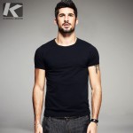 KUEGOU Summer Mens Casual T Shirts 10 Solid Colors Brand Clothing Man's Wear Short Sleeve Slim T-Shirts Tops Tees Plus Size 601