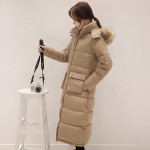 KUYOMENS 2016 Winter Down Jacket Women Long Coat Parkas Thickening Female Warm Clothes Rabbit Fur Collar High Quality Overcoat