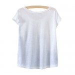 KaiTingu 2015 New Fashion Vintage Spring Summer T Shirt Women Tops Print T-shirt Green Floral Printed White Woman Clothes