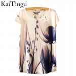 KaiTingu 2016 Brand New Fashion Summer White Harajuku T Shirt Women Tops Three Cats Print Short Sleeve T-shirt Free Shipping