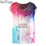 KaiTingu 2017 New Fashion Vintage Spring Summer T Shirt Women Clothing Tops Animal Owl Print T-shirt Printed White Woman Clothes