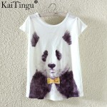 KaiTingu Novelty T Shirt Summer Harajuku Kawaii Cute Fish Animal Panda Print T-shirt Short Sleeve T Shirt Women Tops Plus Size
