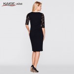 Kaige.Nina Women Dress Autumn Sexy Lace Dresses Black Colour Plus Size Sexy Fashion Female Clothing Evening Party Dresses 98013