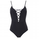 KayVis One Piece Swimsuit 2017 Sexy Swimwear Women Bathing Suit Swim Vintage Summer Beach Wear Print Bandage Monokini Swimsuit