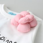 Keelorn Girls Dresses 2017 New Autumn Letter Long Sleeve T-shirt+pink Elegant Princess Dress Kids Clothes Girls Clothing Sets