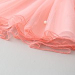 Keelorn Girls Dresses 2017 New Autumn Letter Long Sleeve T-shirt+pink Elegant Princess Dress Kids Clothes Girls Clothing Sets