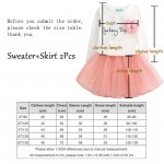 Keelorn Girls Dresses 2017 New Autumn Letter Long Sleeve T-shirt+pink Elegant Princess Dress Kids Clothes Girls Clothing Sets