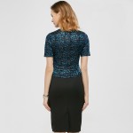 Kenancy Clearance Sale 2 Colors Lace Delicate Patchwork Pencil Dress Women Short Sleeve O-Neck Knee-Length Office Vestidos