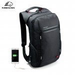 Kingsons 15"17"  Laptop Backpack External USB Charge Computer Backpacks Anti-theft Waterproof Bags for Men Women