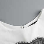 Kissmilk Plus Size Women Clothing Casual Solid Lace T-shirt Patchwork Short Sleeve Tops Tees O-Neck Loose Big Size T-shirt 6XL