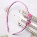 Korean Cute Princess Heart Bow Hair Band Women Girl Acrylic Peach Pattern Hair Hoop Accessories Kids Bowknot Headband 
