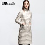 LEEJOOER 2017 New Spring Jacket Women Winter Coat Women's Clothing Warm Outwear Cotton-Padded Long Jacket Coat Slim Trench Coat