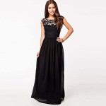LERFEY Lady Sleeveless Summer Dresses Formal Long Lace Chiffon O-neck Women Prom Evening Party Bridesmaid Wedding Maxi Dress