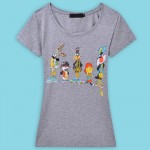 LIKEPINK 2017 Summer Tops Women T-Shirt Little Cartoon Classic T Shirt Handmade Tee Shirt Femme Camiseta Short Sleeve Plus Size