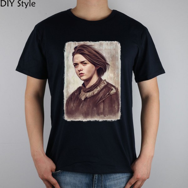 LITTLE GIRL ARYA STARK GAME OF THRONES T-shirt top Lycra cotton Fashion Brand men t shirt high quality