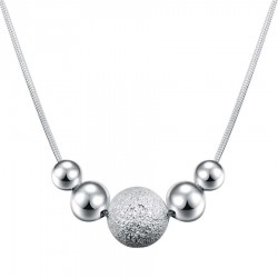 LN019 Lost Money Promotions Free shipping Beautiful fashion Elegant silver plated  charm chain bead pretty Lady Necklace jewelry