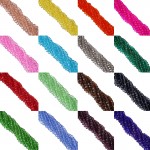 LNRRABC 6MM 100pcs/lot New !Top Quality !Clear/Transparent Faceted Glass String Beads for Jewelry Making Bicone Free Shipping