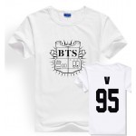 LUCKYFRIDAYF Kpop BTS Bangtan Boys JUNG KOOK JHOPE JIN JIMIN V t shirts Women short sleeve cotton  t-shirt loose tops and tees