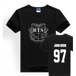 LUCKYFRIDAYF Kpop BTS Bangtan Boys JUNG KOOK JHOPE JIN JIMIN V t shirts Women short sleeve cotton  t-shirt loose tops and tees