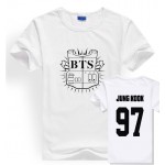 LUCKYFRIDAYF Kpop BTS Bangtan Boys JUNG KOOK JHOPE JIN JIMIN V t shirts Women short sleeve cotton  t-shirt loose tops and tees