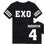 LUCKYFRIDAYF kpop exo kar sehun xiumin baekhyun terra sticker t-shirt  women t-shirt women exo tshirt harajuku exo