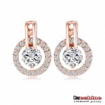 LZESHINE New 2016 Big Sale Wedding Jewelry Sets Rose Gold Color Necklace/Earring Bijouterie Sets for Women Aretes ST0017-A